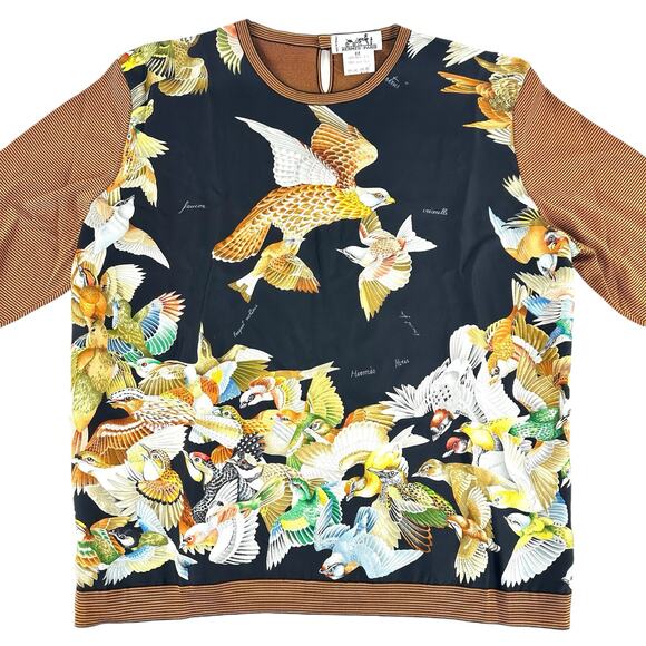 Hermès Vintage Silk Bird Top - Picture 4 of 10